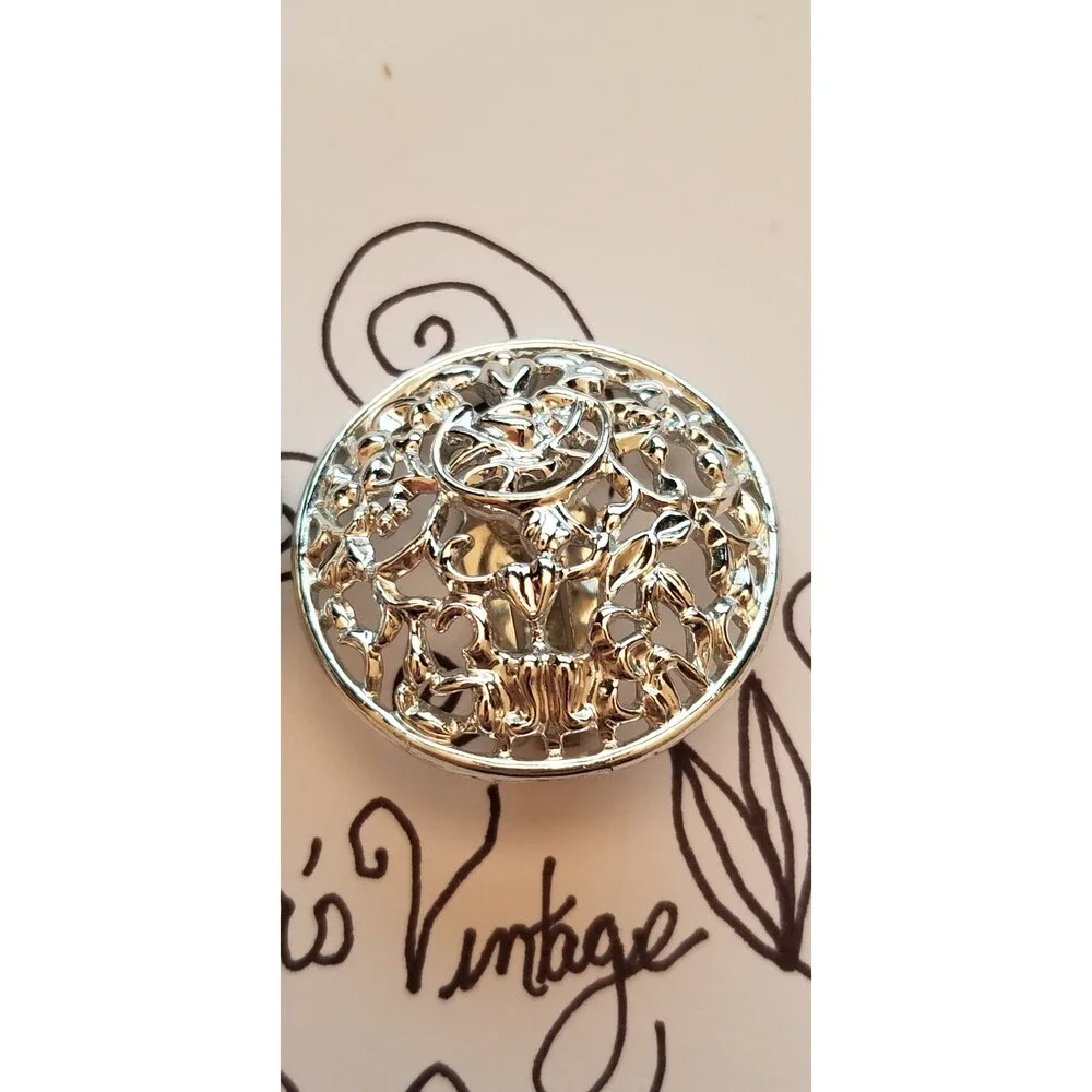 Vintage Sarah Coventry Silver Tone Filigree Clip-On Earrings